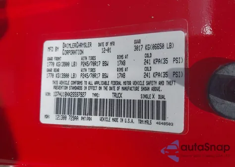 2002 Dodge Ram 1500 St z USA, uszkodzony, nr VIN 1D7HU18NX2S597927